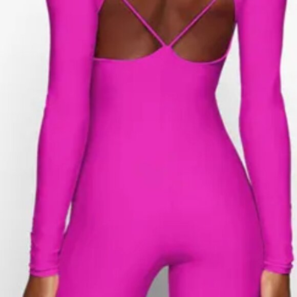1318. NWT SKIMS Lace Up Catsuit - Picture 2 of 10